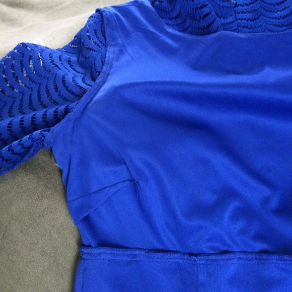 American Living Short Sleeve Overlay Dress Size 14 - Picture 15 of 16